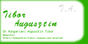 tibor augusztin business card